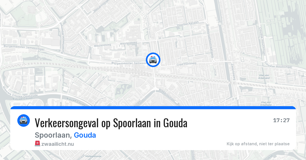 Verkeersongeval op Spoorlaan in Gouda — 18 mei 2026