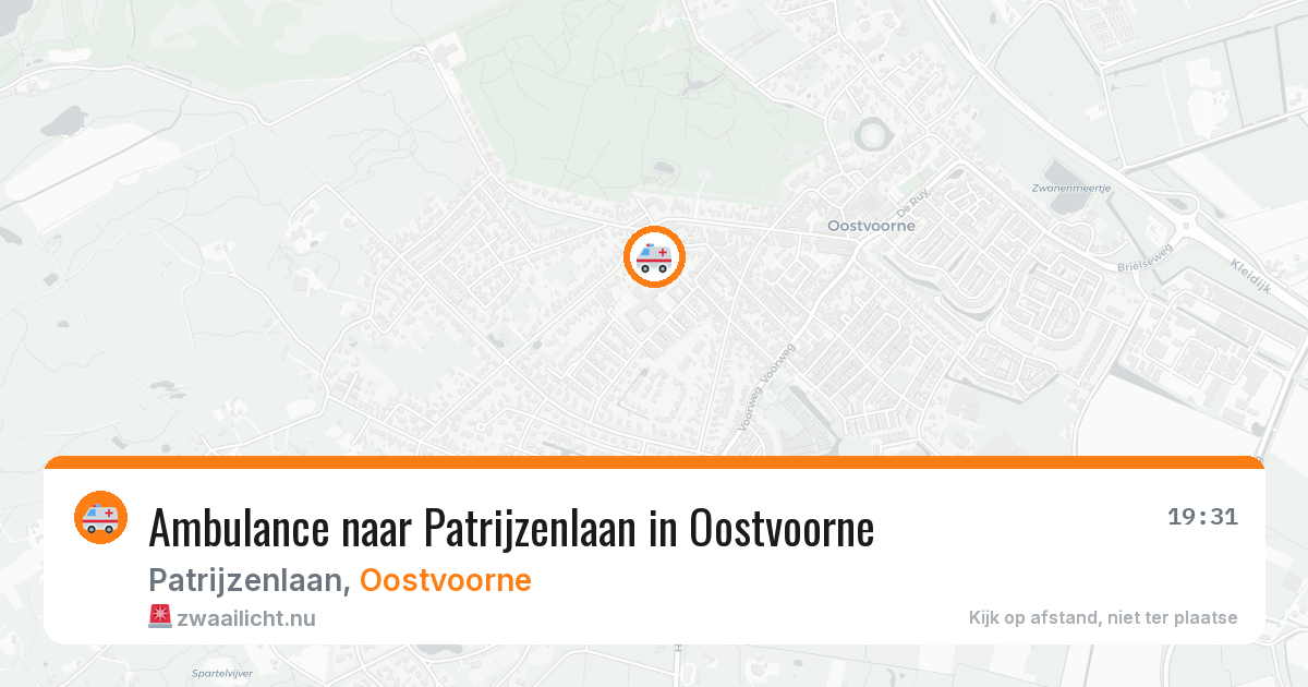 Ambulance naar Patrijzenlaan in Oostvoorne — 22 jul 2026