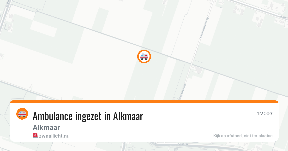 Ambulance ingezet in Alkmaar — 10 mei 2026 | 🚨 Zwaailicht.nu