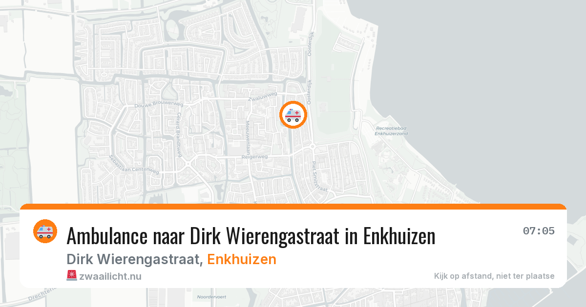 Ambulance naar Dirk Wierengastraat in Enkhuizen — 22 jul 2026