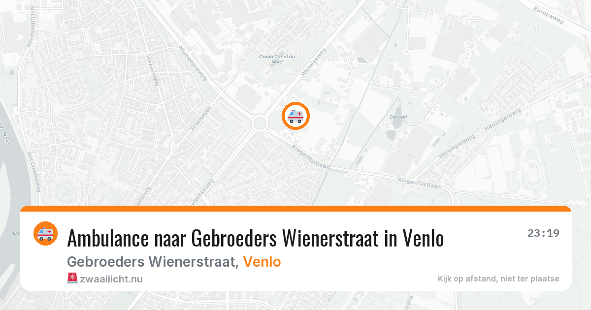 Ambulance naar Gebroeders Wienerstraat in Venlo — 24 jul 2026