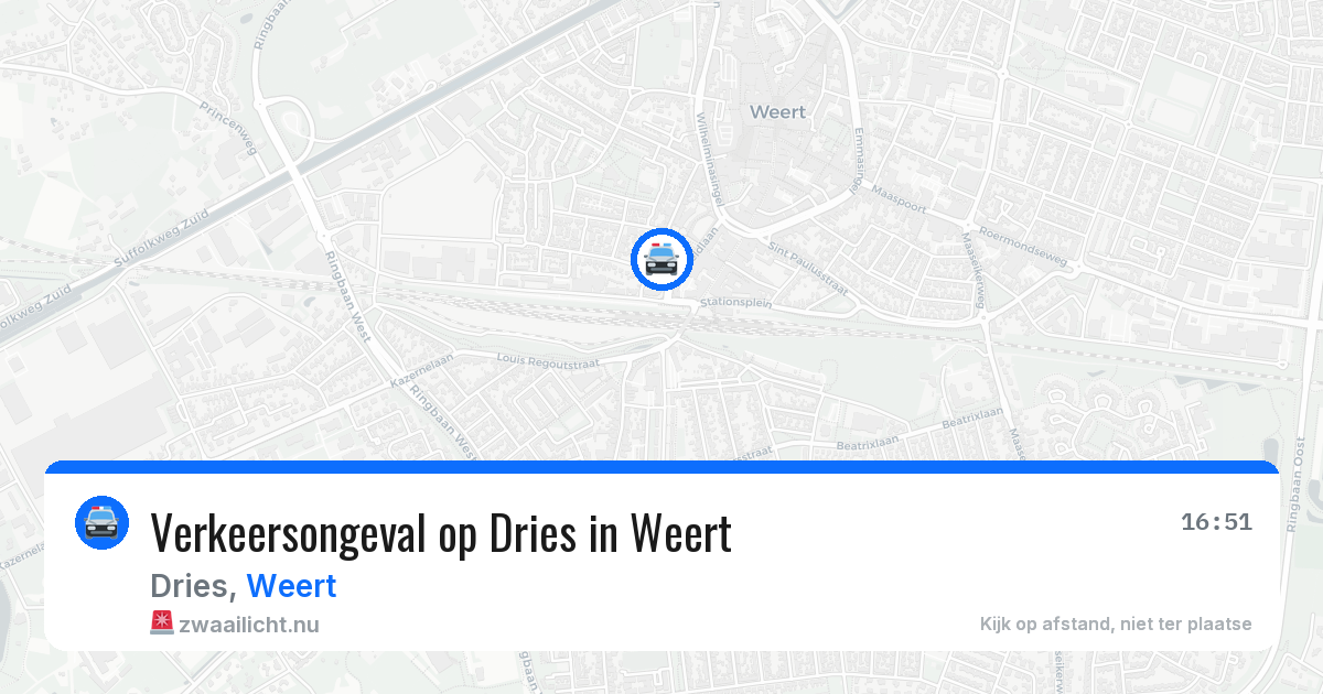 Verkeersongeval op Dries in Weert — 23 apr 2026