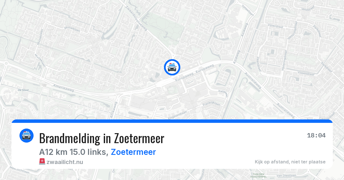 Brandmelding in Zoetermeer — 10 jul 2026