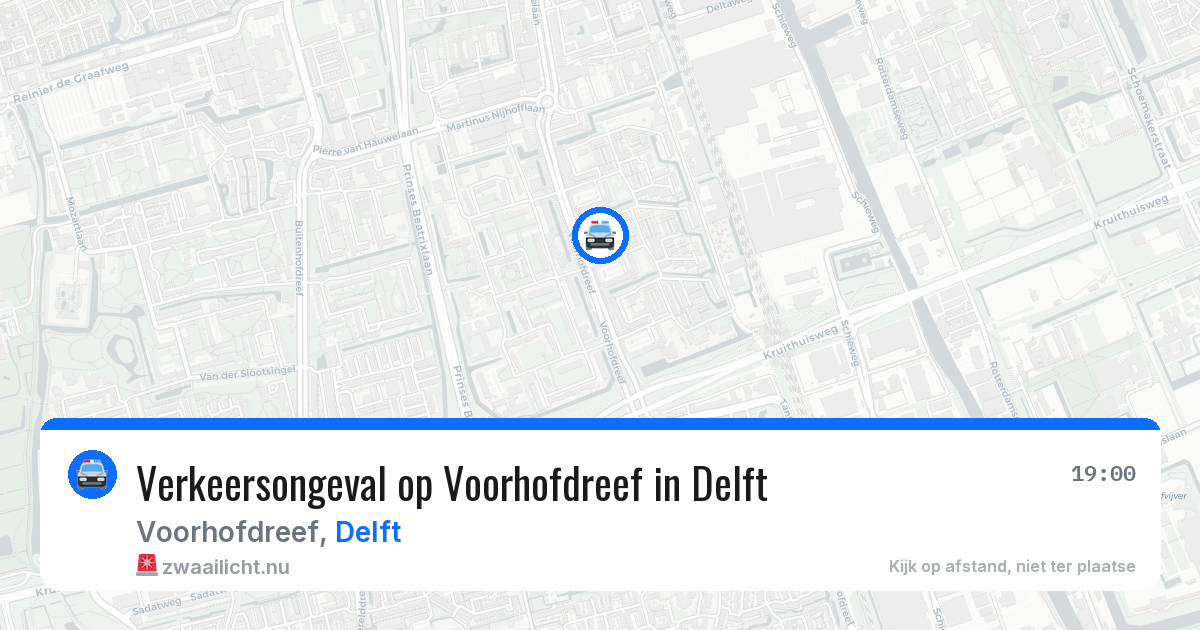 Verkeersongeval op Voorhofdreef in Delft — 4 mei 2026