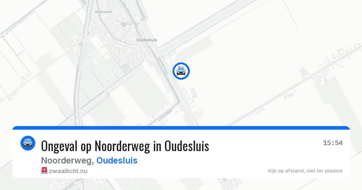 Ongeval op Noorderweg in Oudesluis — 18 mei 2026
