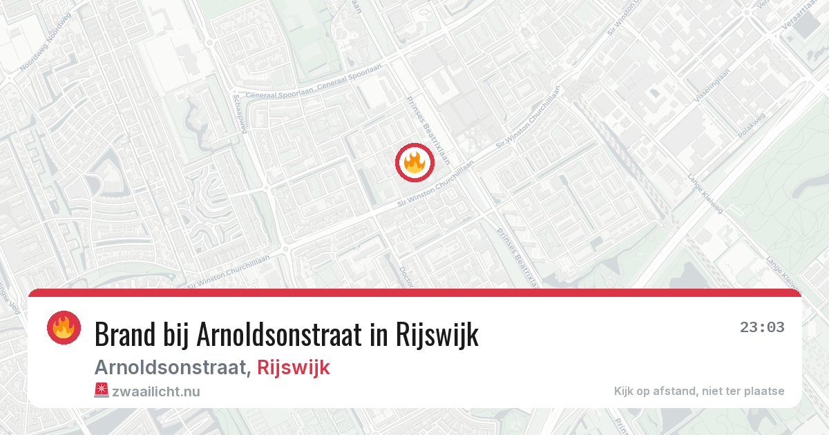 Brand bij Arnoldsonstraat in Rijswijk — 13 jul 2026