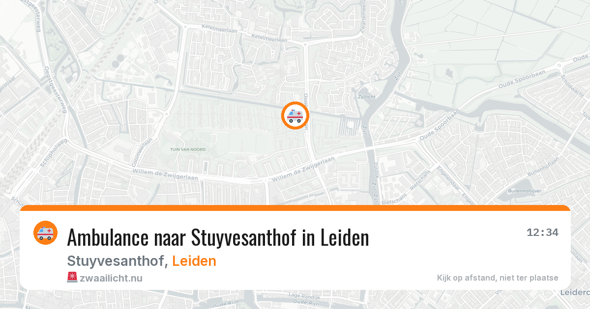 Ambulance naar Stuyvesanthof in Leiden — 16 jul 2026