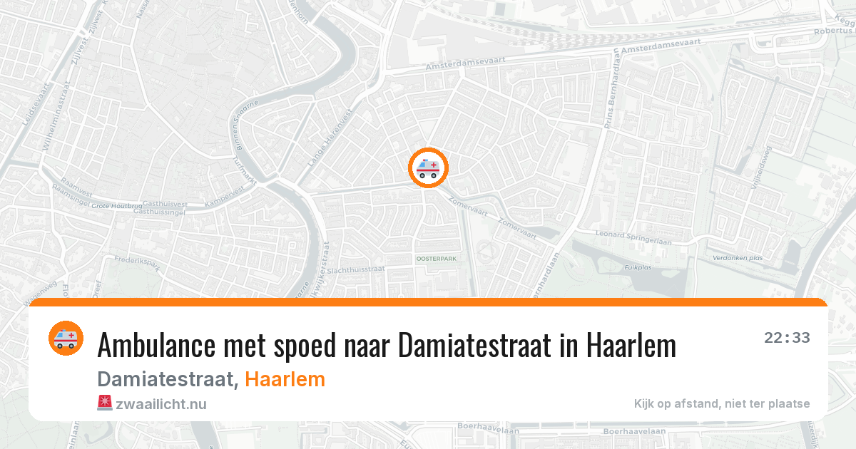 Ambulance met spoed naar Damiatestraat in Haarlem — 26 mrt 2026