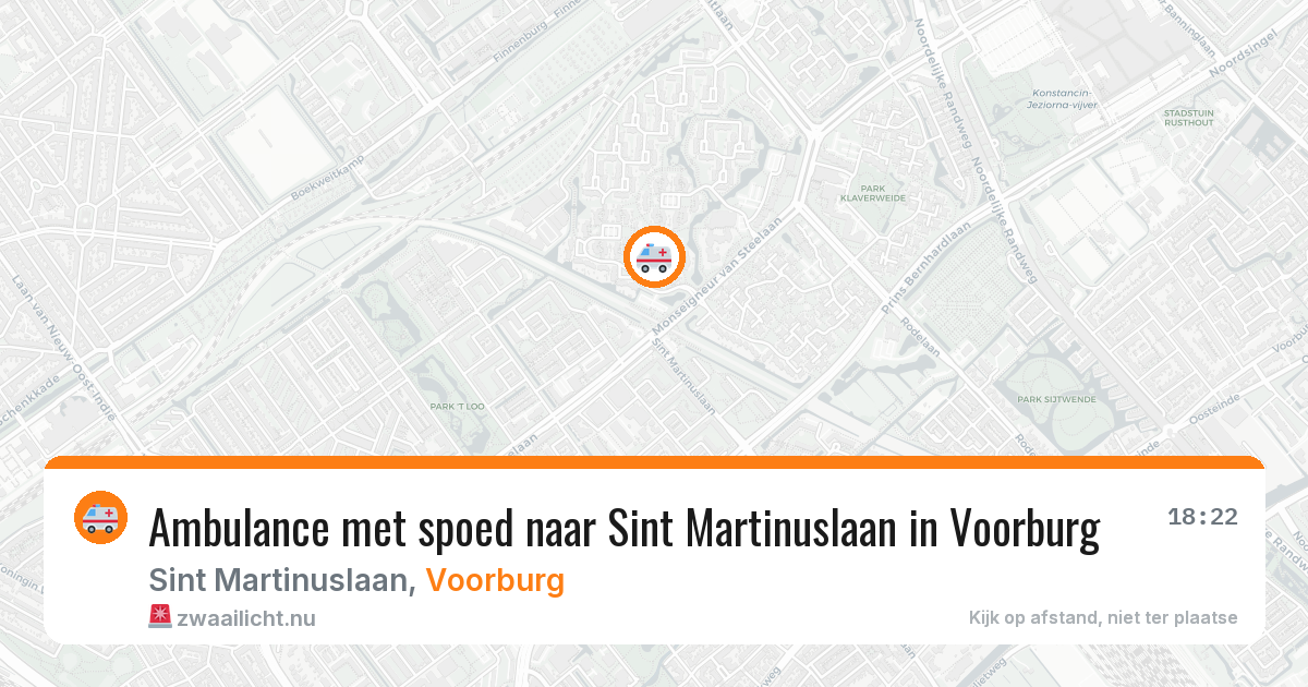 Ambulance met spoed naar Sint Martinuslaan in Voorburg — 25 jul 2026