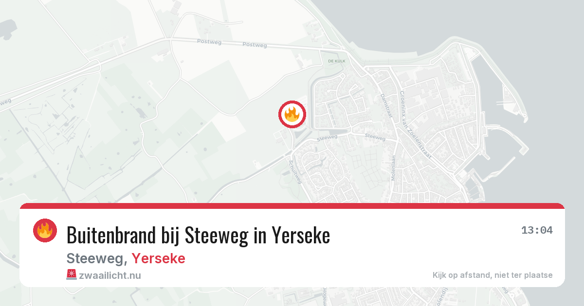 Buitenbrand bij Steeweg in Yerseke — 10 jul 2026