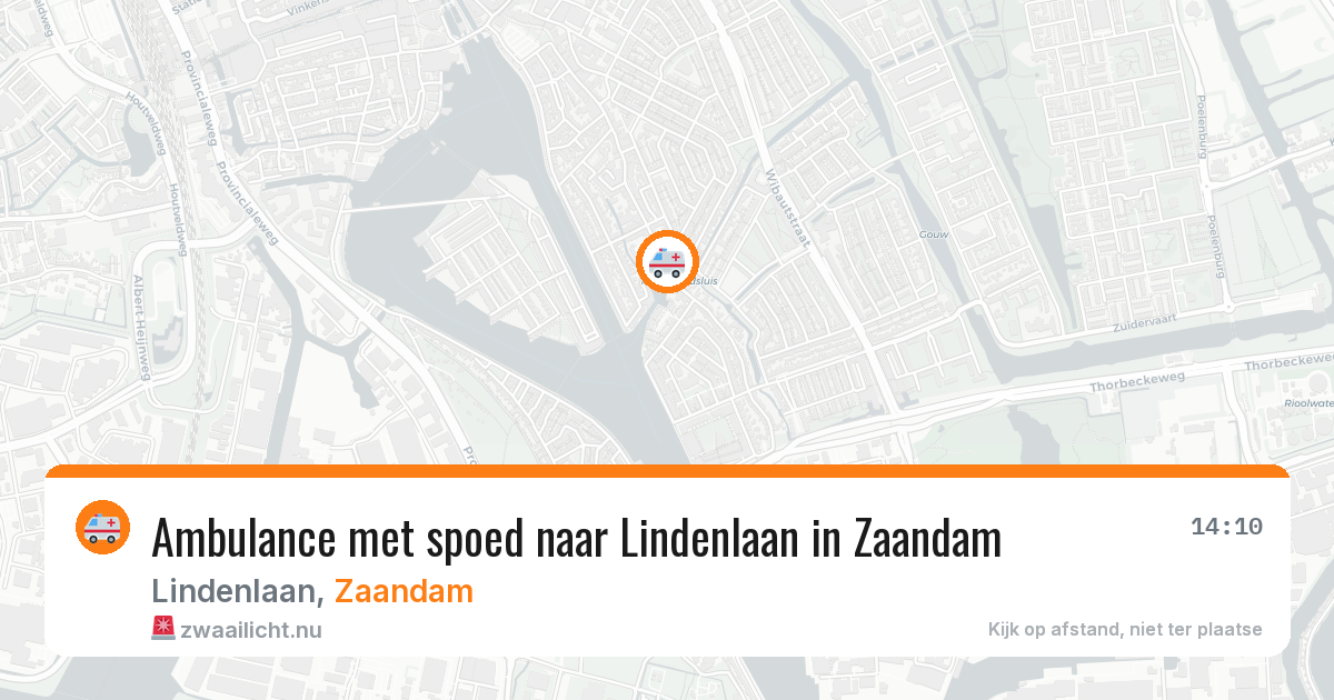 Ambulance met spoed naar Lindenlaan in Zaandam — 14 jul 2026