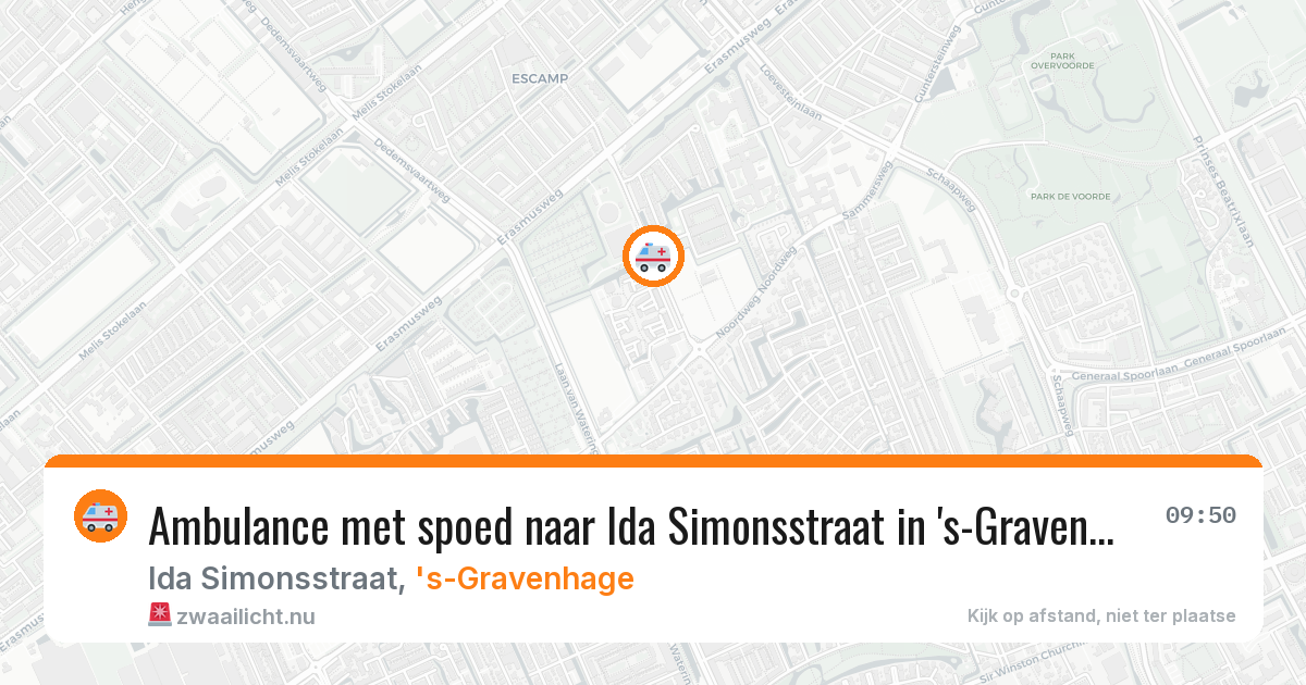 Ambulance met spoed naar Ida Simonsstraat in 's-Gravenhage — 24 jul 2026