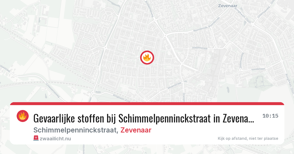 Gevaarlijke stoffen bij Schimmelpenninckstraat in Zevenaar — 1 apr 2026