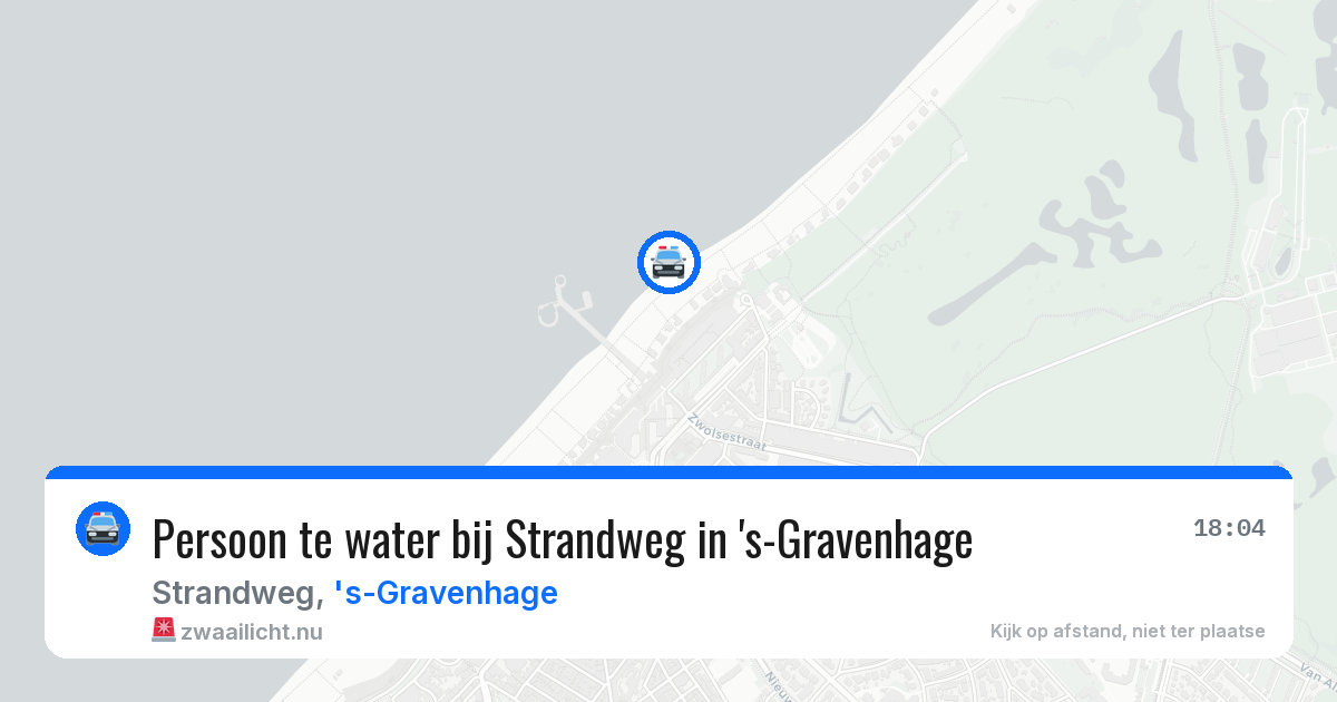 Persoon te water bij Strandweg in 's-Gravenhage — 12 jul 2026