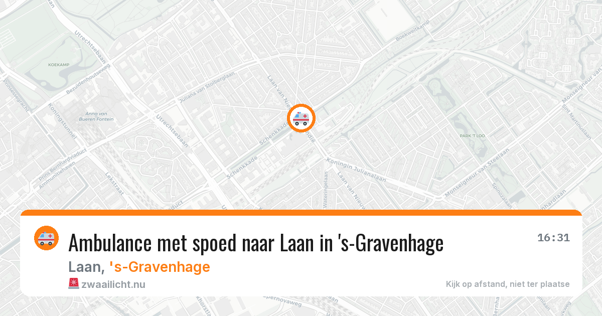 Ambulance met spoed naar Laan in 's-Gravenhage — 12 jul 2026