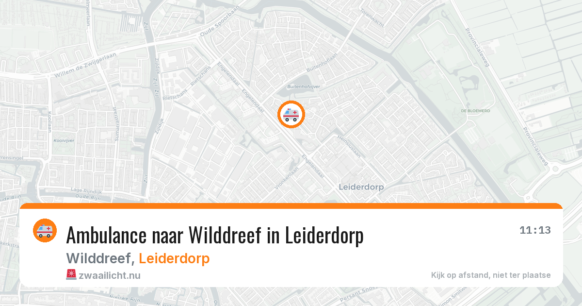 Ambulance naar Wilddreef in Leiderdorp — 13 jul 2026
