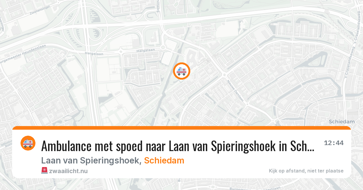 Ambulance met spoed naar Laan van Spieringshoek in Schiedam — 21 jul 2026
