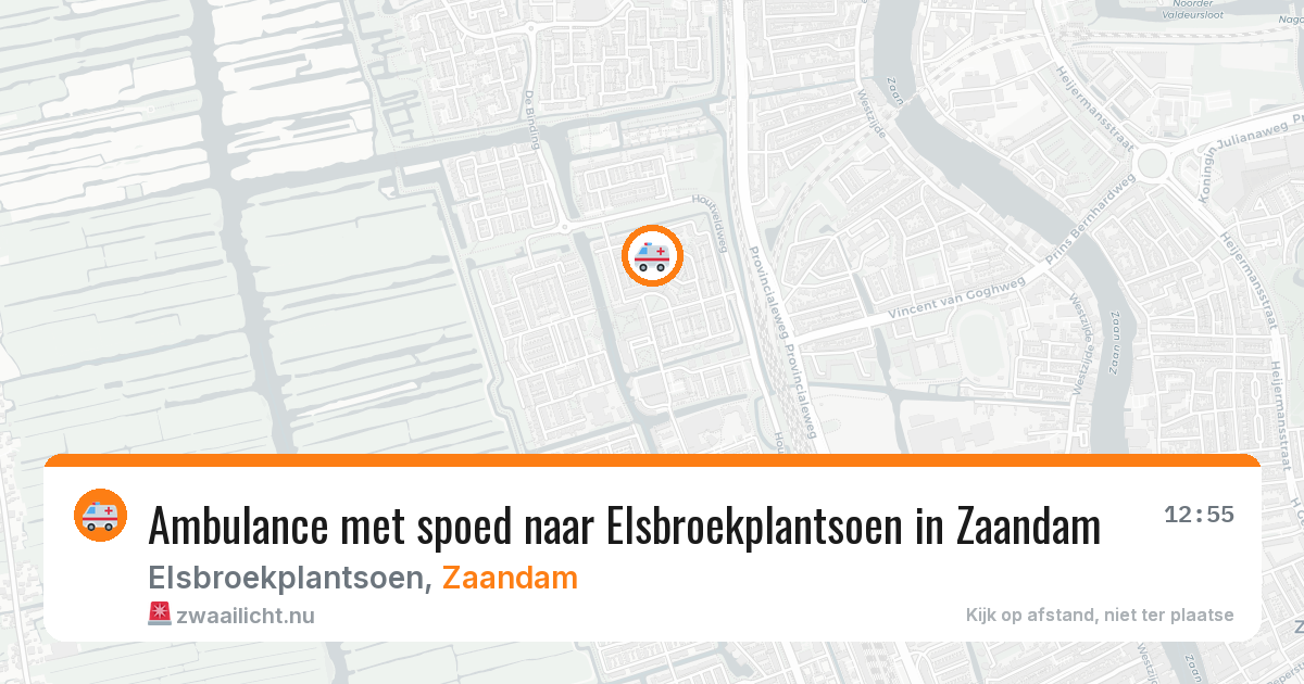 Ambulance met spoed naar Elsbroekplantsoen in Zaandam — 30 mrt 2026