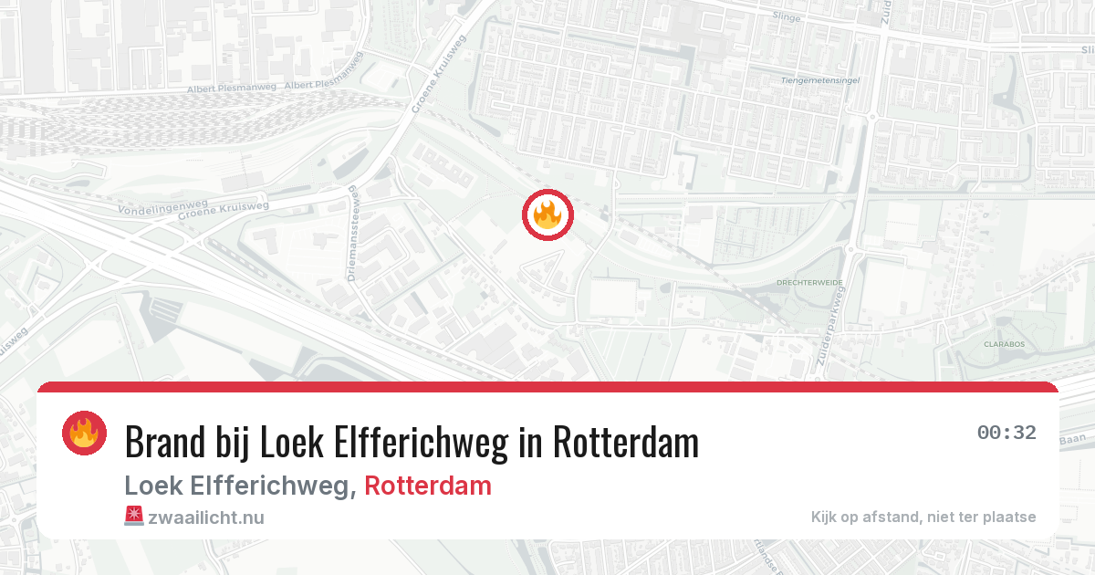 Brand bij Loek Elfferichweg in Rotterdam — 12 jul 2026