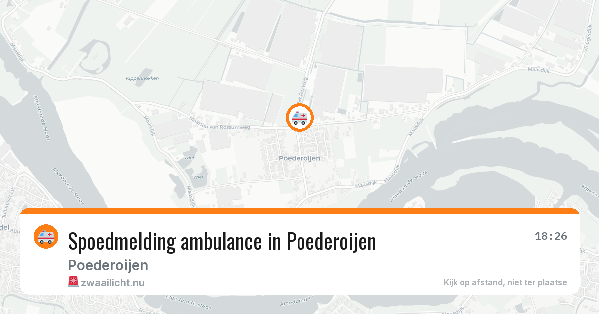 Spoedmelding ambulance in Poederoijen — 9 apr 2026