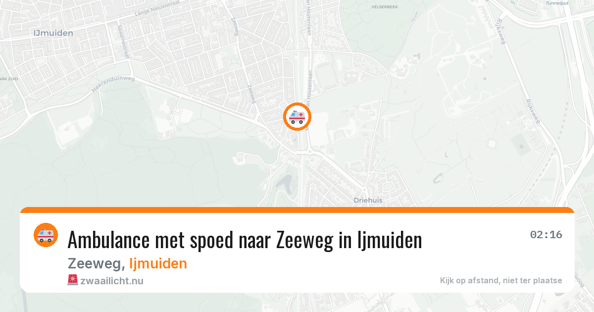 Ambulance met spoed naar Zeeweg in Ijmuiden — 18 apr 2026