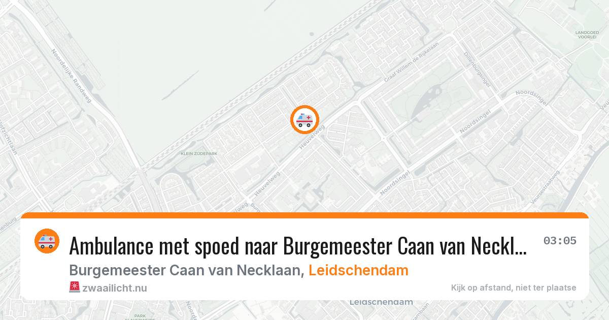 Ambulance met spoed naar Burgemeester Caan van Necklaan in Leidschendam — 23 jul 2026