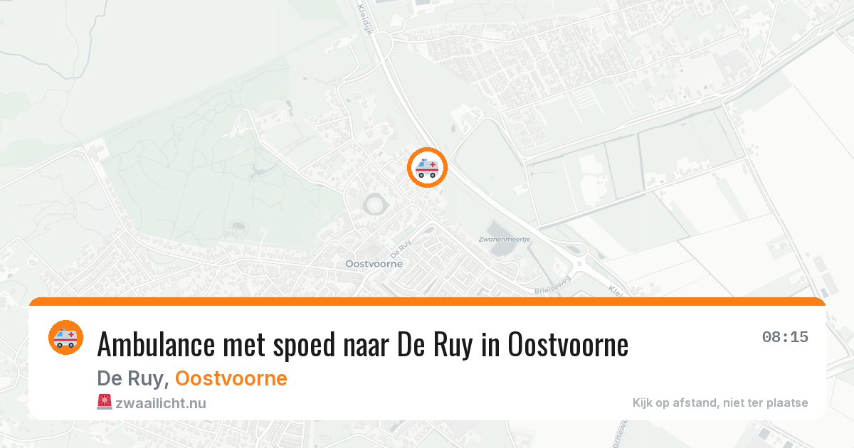 Ambulance met spoed naar De Ruy in Oostvoorne — 13 jul 2026