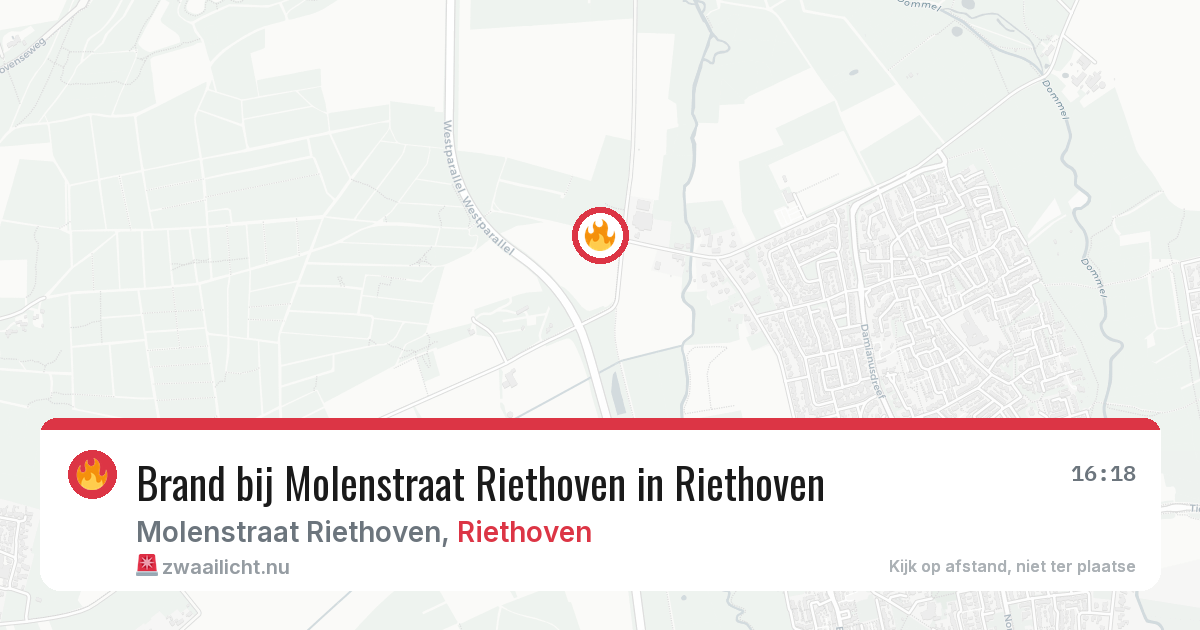 Brand bij Molenstraat Riethoven in Riethoven — 28 mei 2026