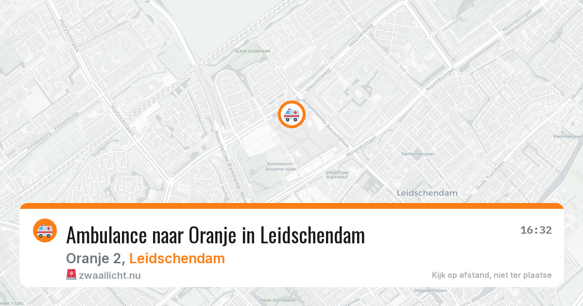 Ambulance naar Oranje in Leidschendam — 10 jul 2026