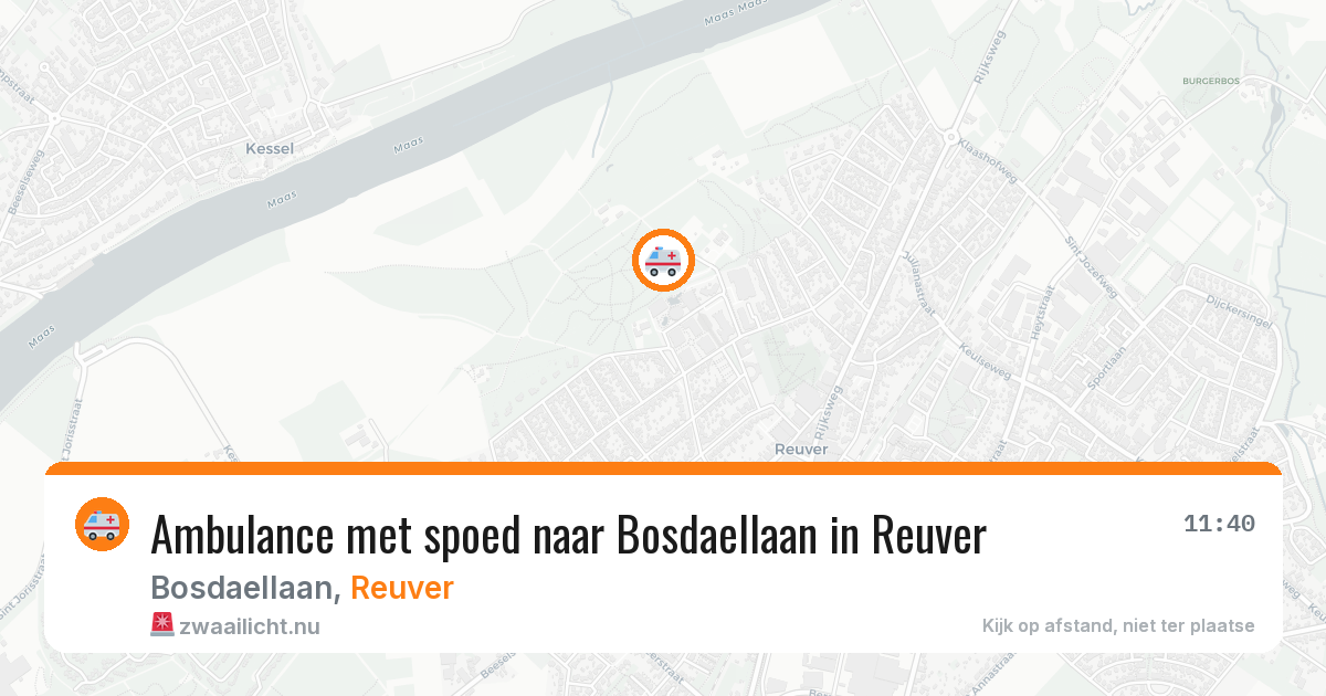 Ambulance met spoed naar Bosdaellaan in Reuver — 22 jul 2026
