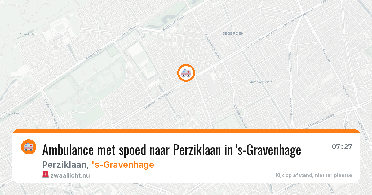 Ambulance met spoed naar Perziklaan in 's-Gravenhage — 12 feb 2026