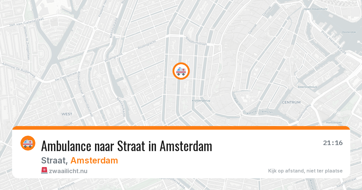 Ambulance naar Straat in Amsterdam — 30 mei 2026