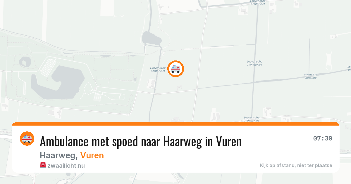 Ambulance met spoed naar Haarweg in Vuren — 10 jul 2026