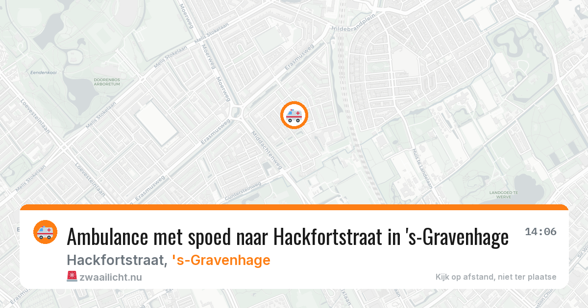 Ambulance met spoed naar Hackfortstraat in 's-Gravenhage — 3 jun 2026