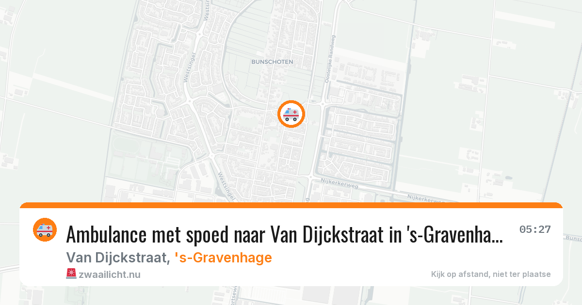 Ambulance met spoed naar Van Dijckstraat in 's-Gravenhage — 15 feb 2026