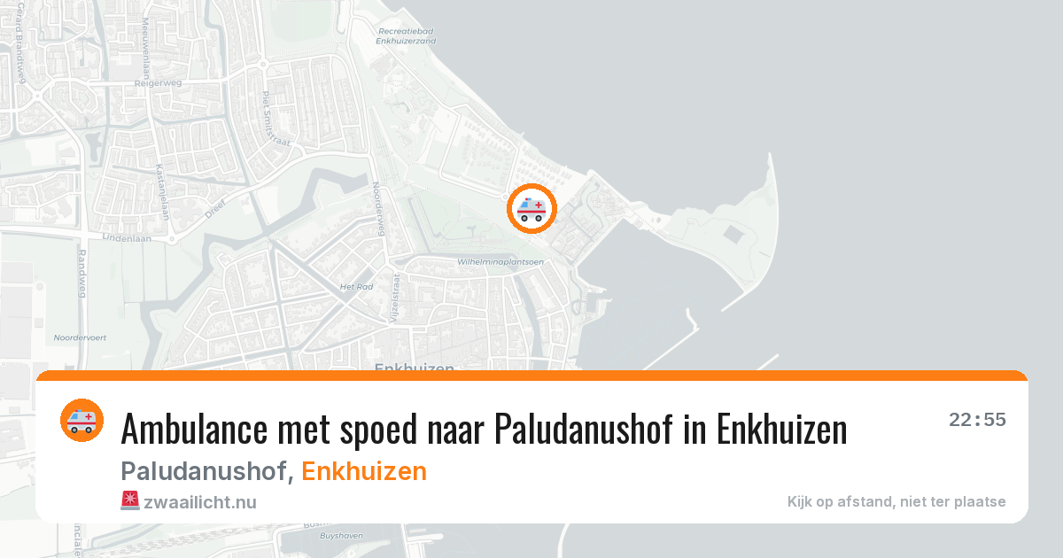 Ambulance met spoed naar Paludanushof in Enkhuizen — 25 mrt 2026