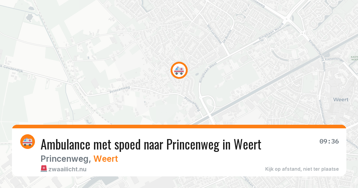 Ambulance met spoed naar Princenweg in Weert — 12 jul 2026