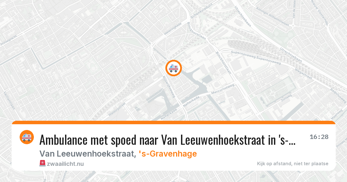 Ambulance met spoed naar Van Leeuwenhoekstraat in 's-Gravenhage — 26 jul 2026