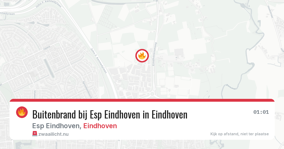 Buitenbrand bij Esp Eindhoven in Eindhoven — 25 mei 2026