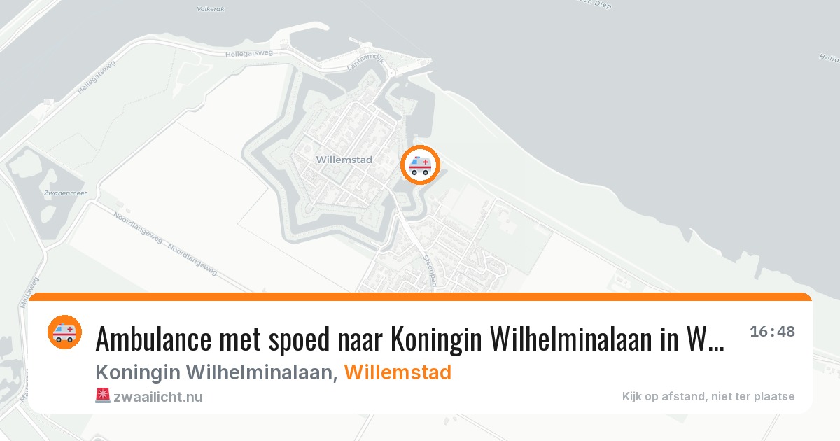 Ambulance met spoed naar Koningin Wilhelminalaan in Willemstad — 1 jun 2026