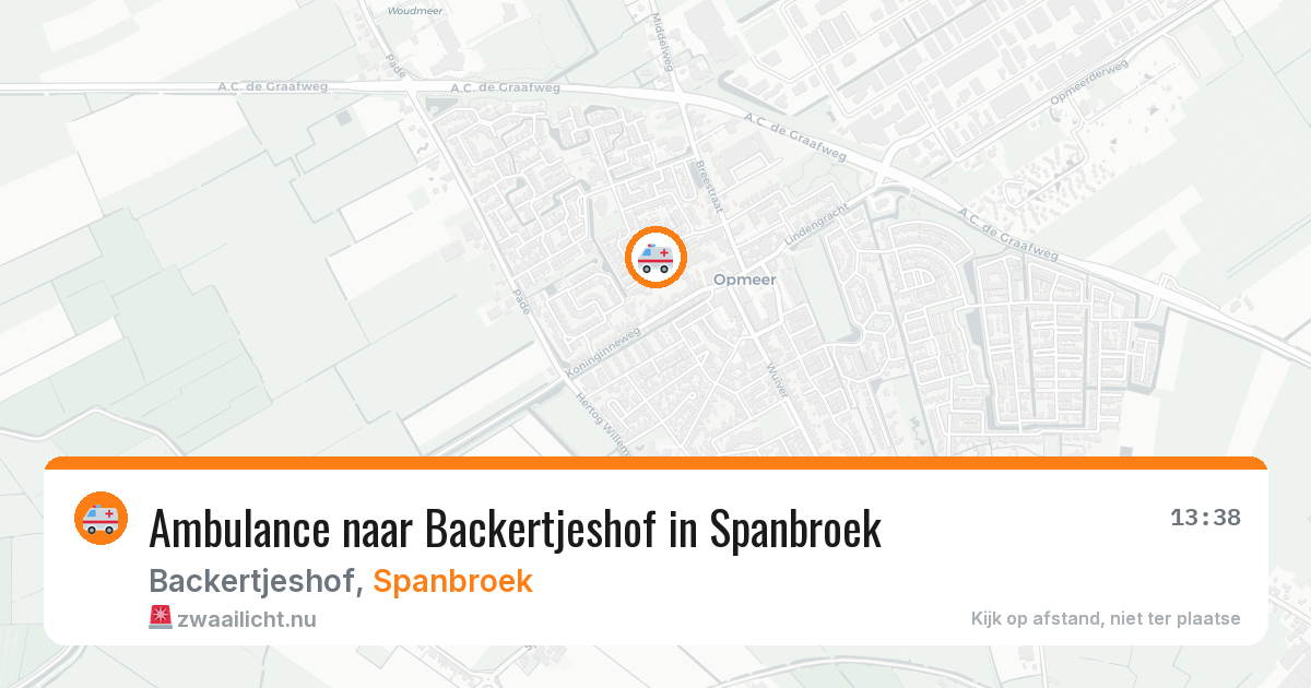 Ambulance naar Backertjeshof in Spanbroek — 19 jul 2026