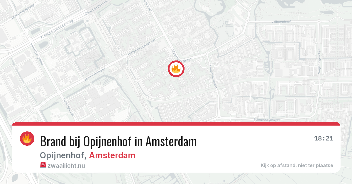 Brand bij Opijnenhof in Amsterdam — 22 mei 2026