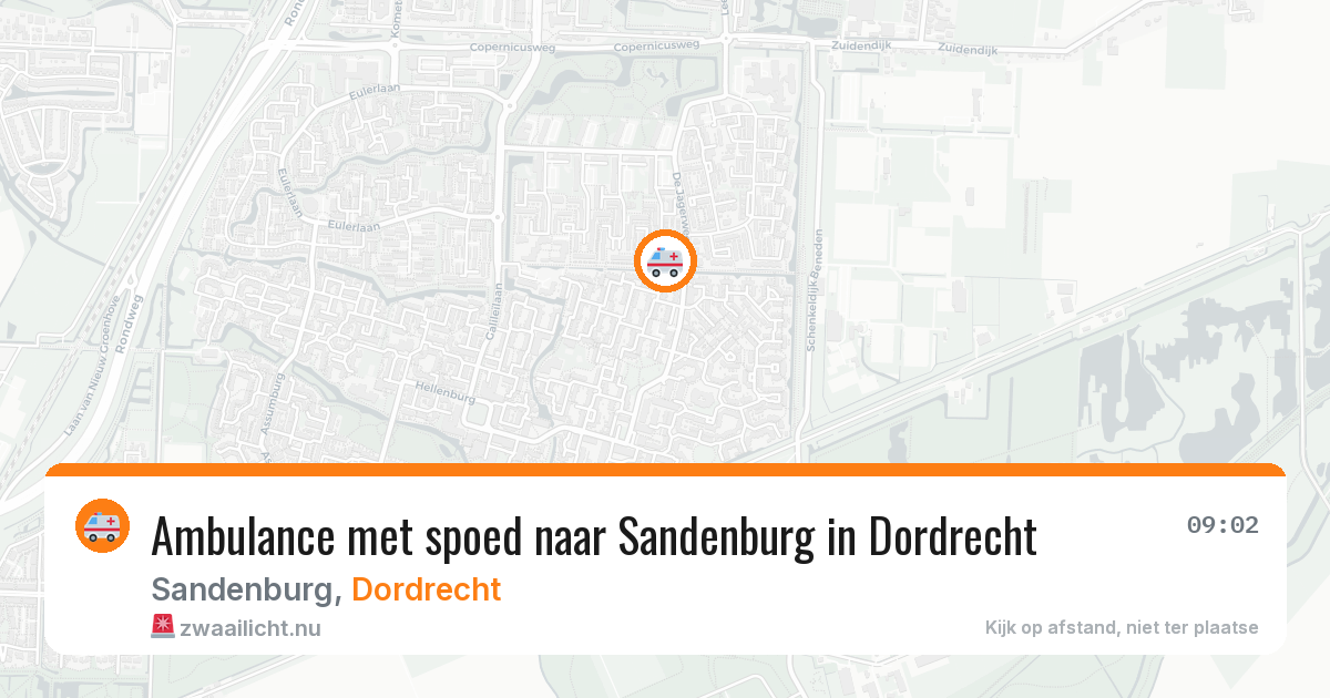 Ambulance met spoed naar Sandenburg in Dordrecht — 11 jul 2026