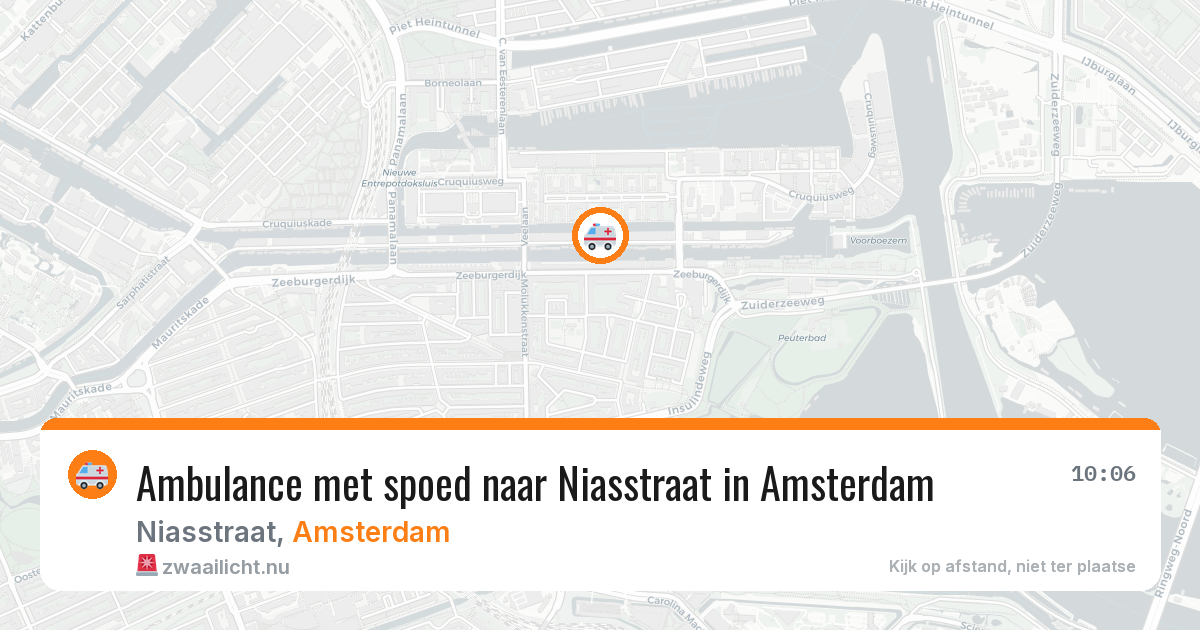 Ambulance met spoed naar Niasstraat in Amsterdam — 26 mrt 2026
