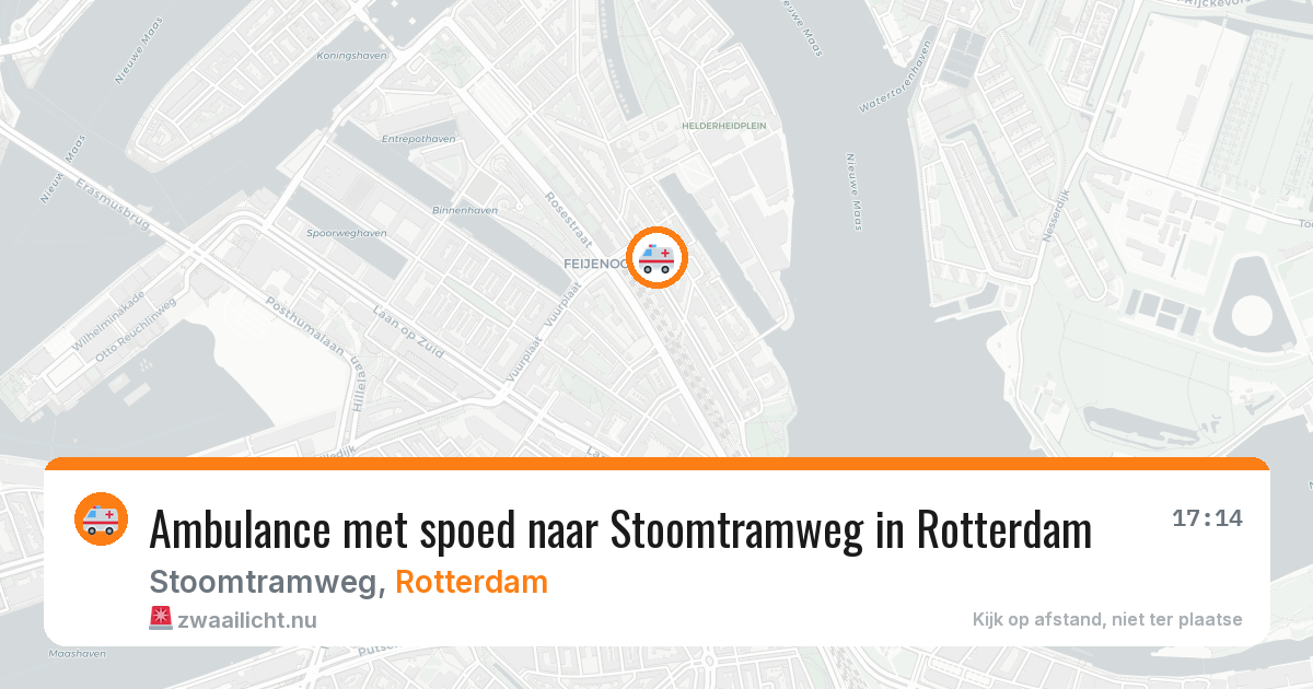 Ambulance met spoed naar Stoomtramweg in Rotterdam — 22 apr 2026