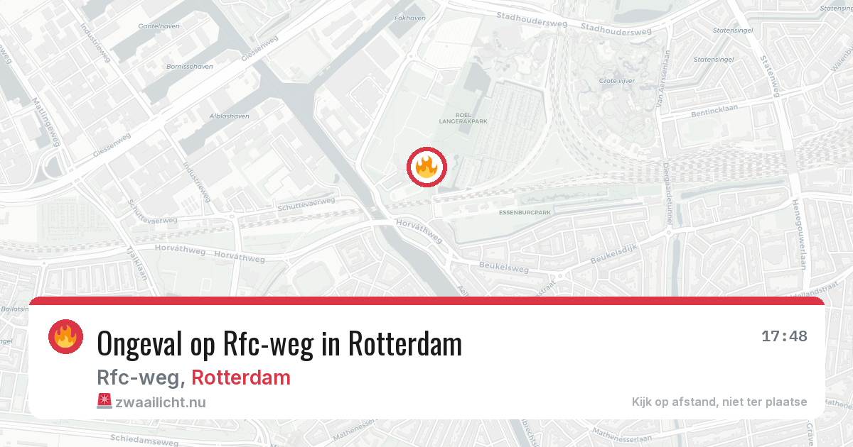 Ongeval op Rfc-weg in Rotterdam — 19 mrt 2026