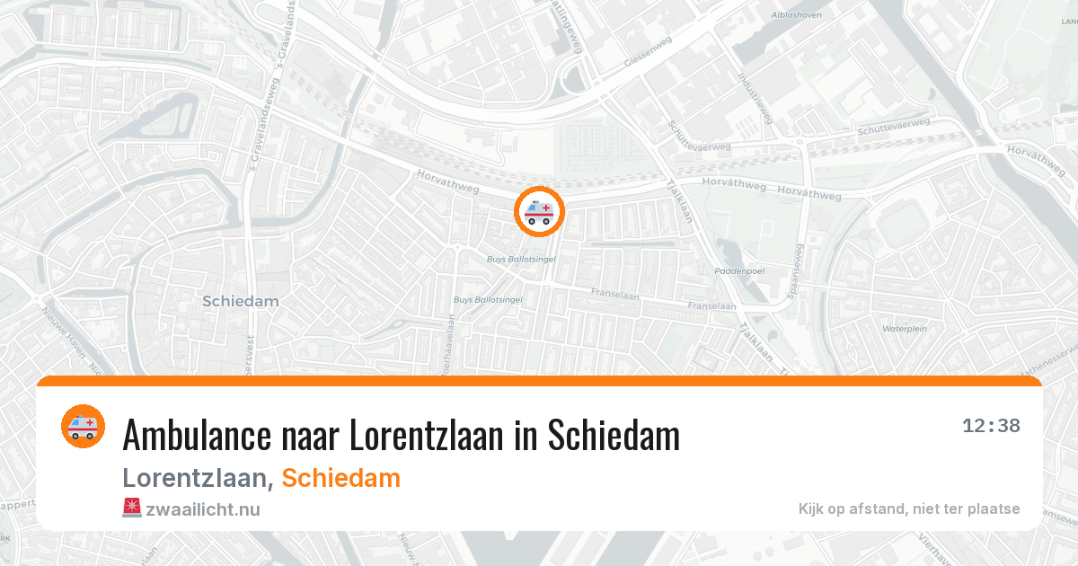 Ambulance naar Lorentzlaan in Schiedam — 24 mrt 2026