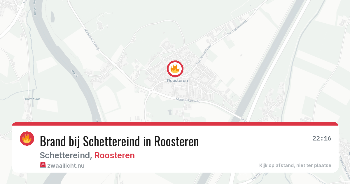 Brand bij Schettereind in Roosteren — 25 jul 2026