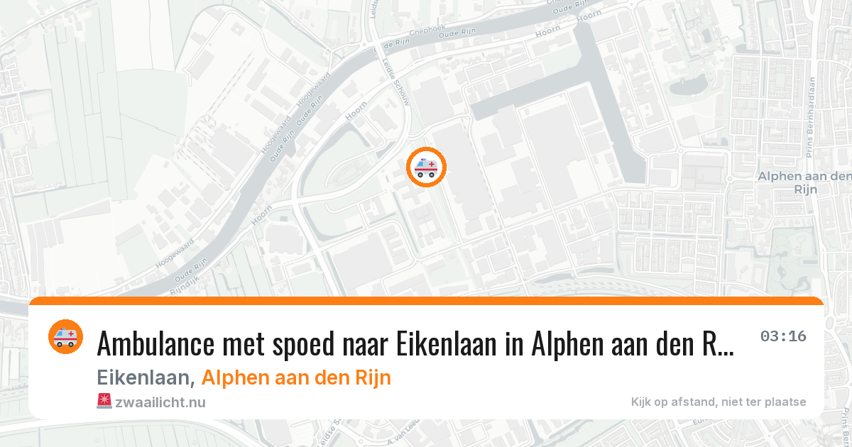 Ambulance met spoed naar Eikenlaan in Alphen aan den Rijn — 21 mei 2026