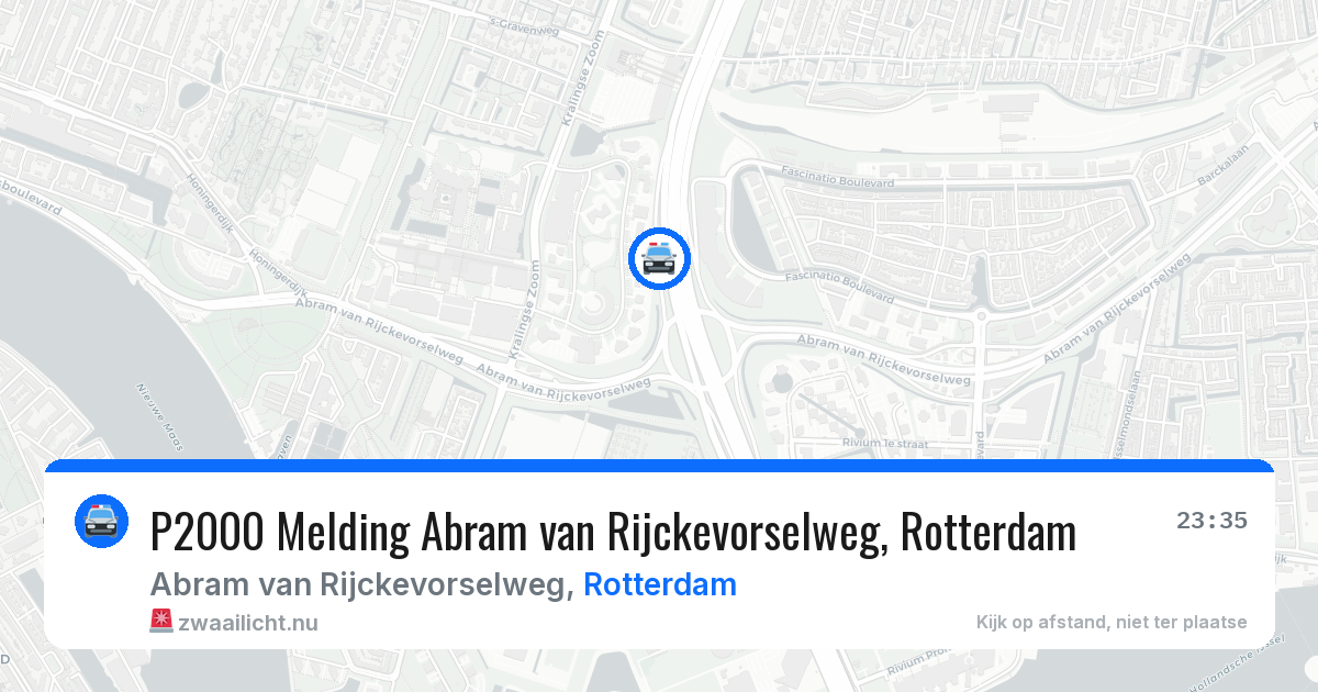 P2000 Melding Abram van Rijckevorselweg, Rotterdam — 24 mrt 2026